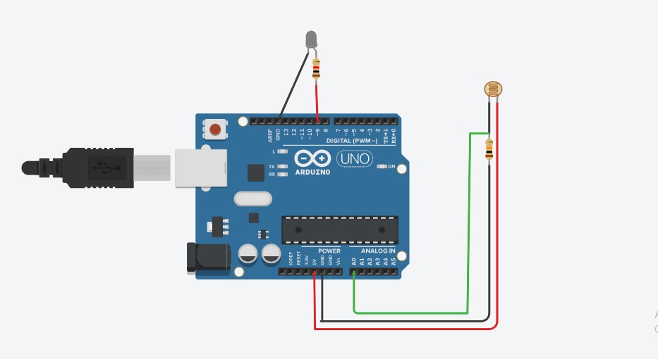 LED is off and when there is dark around