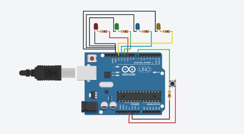 changes the pattern of LED glow